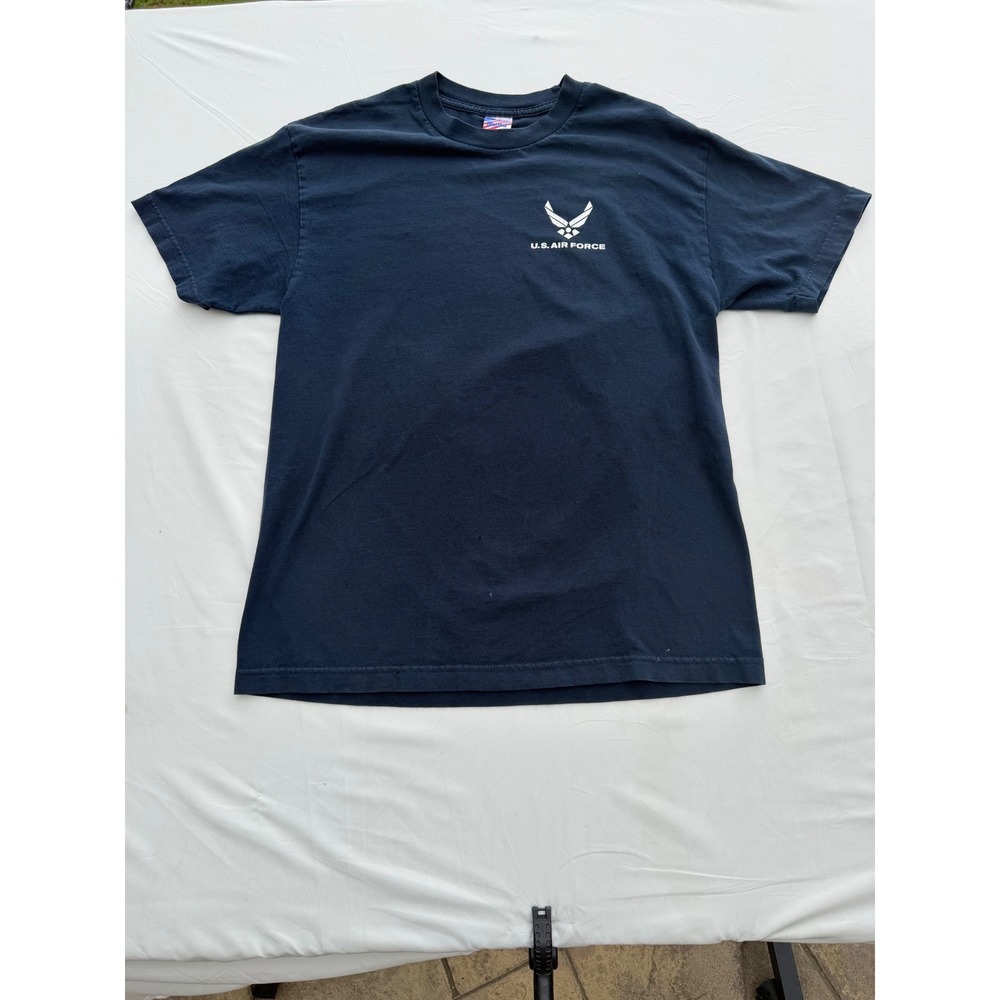 Murina US Air Force Vintage T-Shirt Mens Large Blue Military  Made in USA 0504